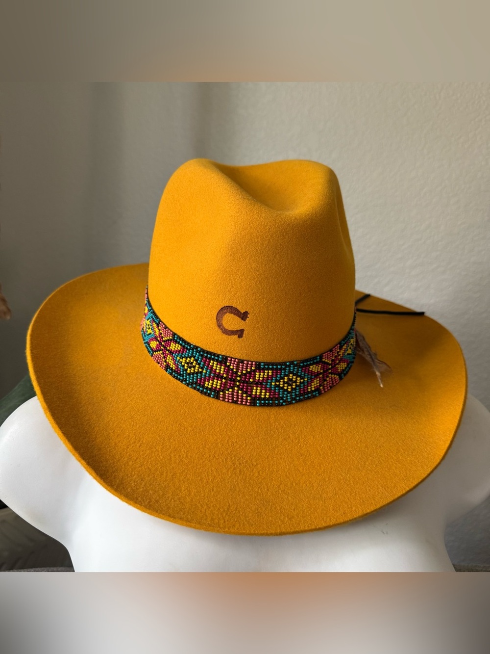 Charlie 1 Horse Gold Digger Beaded Band Western Cowboy Hat Large